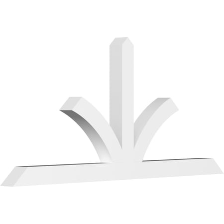 Ekena Millwork Richland Architectural Grade PVC Gable Bracket, 108"W x 49 1/2"H x 6"D x 6"F, 11/12 Pitch GBP108X50X0606RIC00